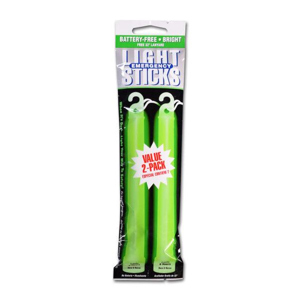 8 Hour Green Lightstick with Lanyard (2 Pack)