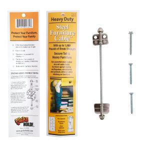 QuakeHOLD! Steel Furniture Cable - 7 in