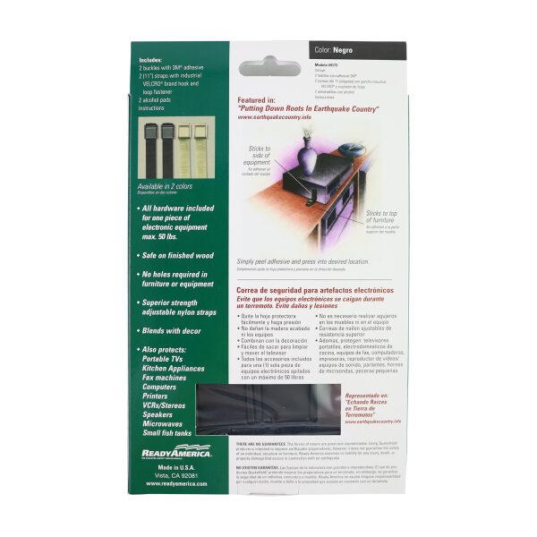 QuakeHOLD! Home Electronic Safety Strap-Black - Image 2