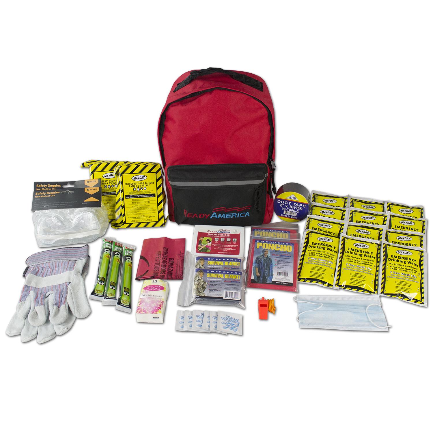 Traditie Verschillende goederen emulsie 2 Person Hurricane Emergency Kit (3 Day Backpack)