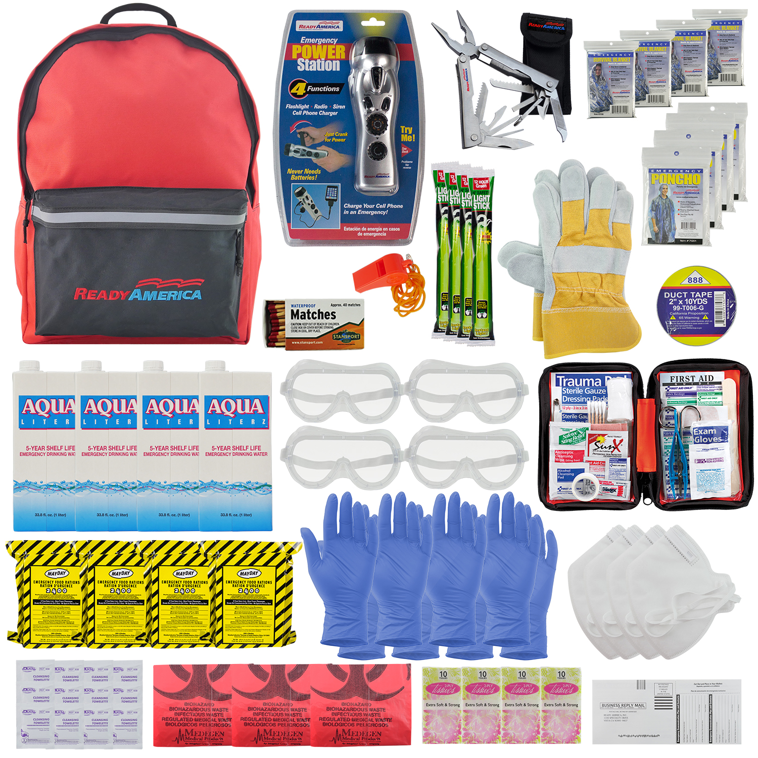 Emergency Survival Kits - 20 Person Deluxe Survival Kit