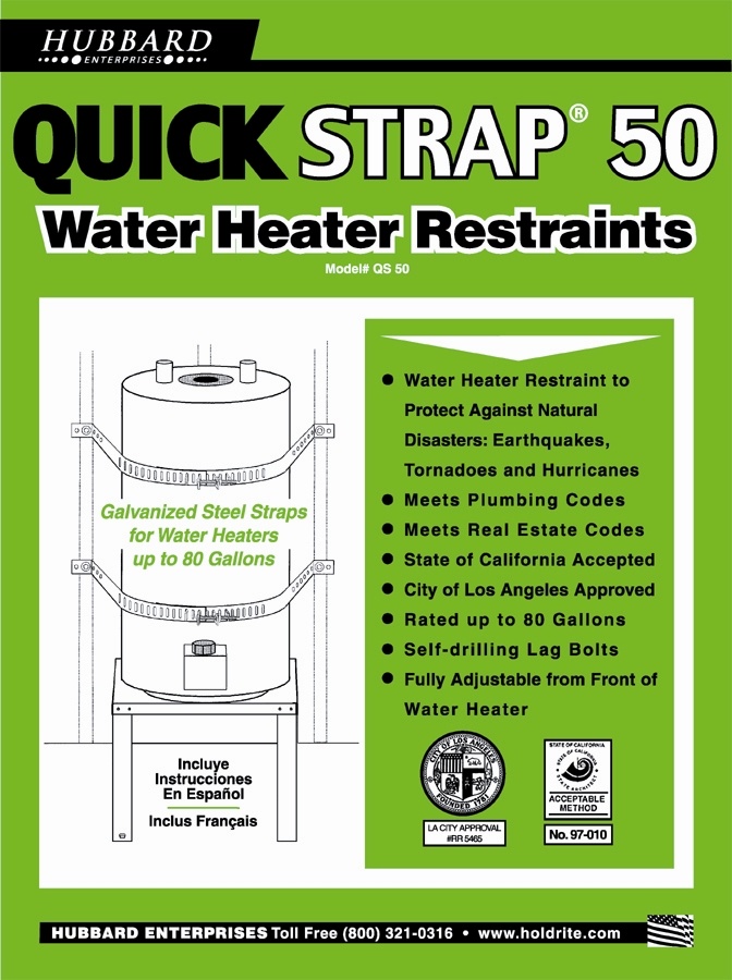 Water Heater Strap - 80 Gallon