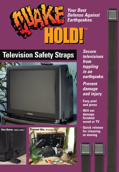 QuakeHOLD! TV Strap