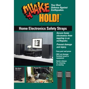 QuakeHOLD! Home Electronic Safety Strap-Black