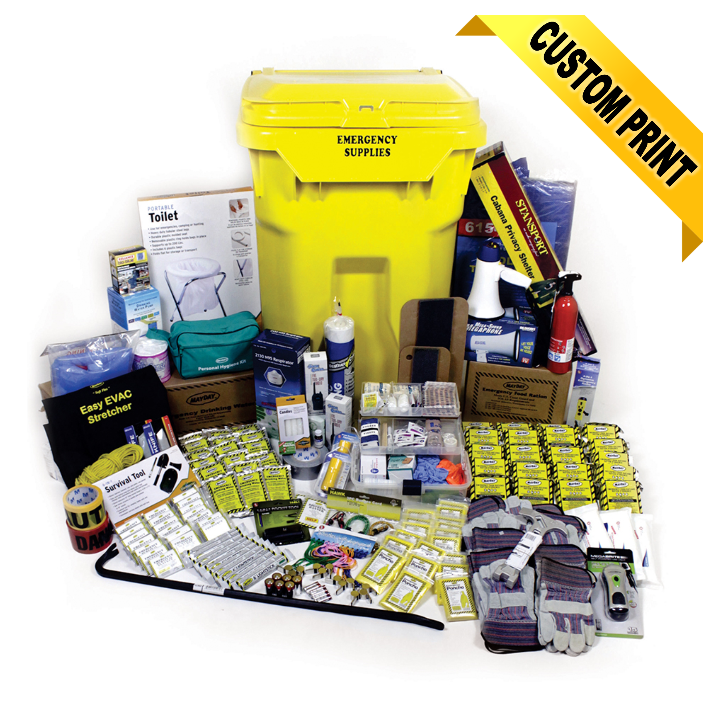 STAY SAFE Homeless Care Emergency Survival Kit with Food Water - 19 piece -  Office Emergency Kits