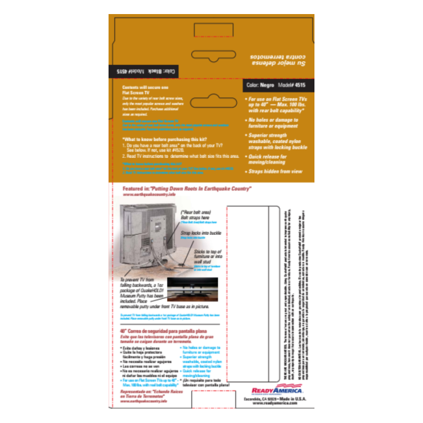 QuakeHOLD! 40″ Flat Screen Strap - Image 2