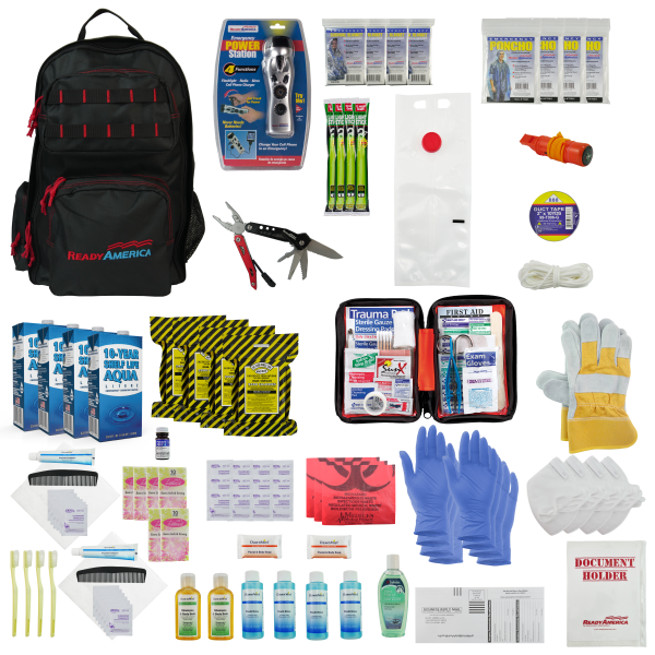 4 Person Professional Emergency Kit (3 Day Backpack) 10 Year Shelf Life  Food & Water