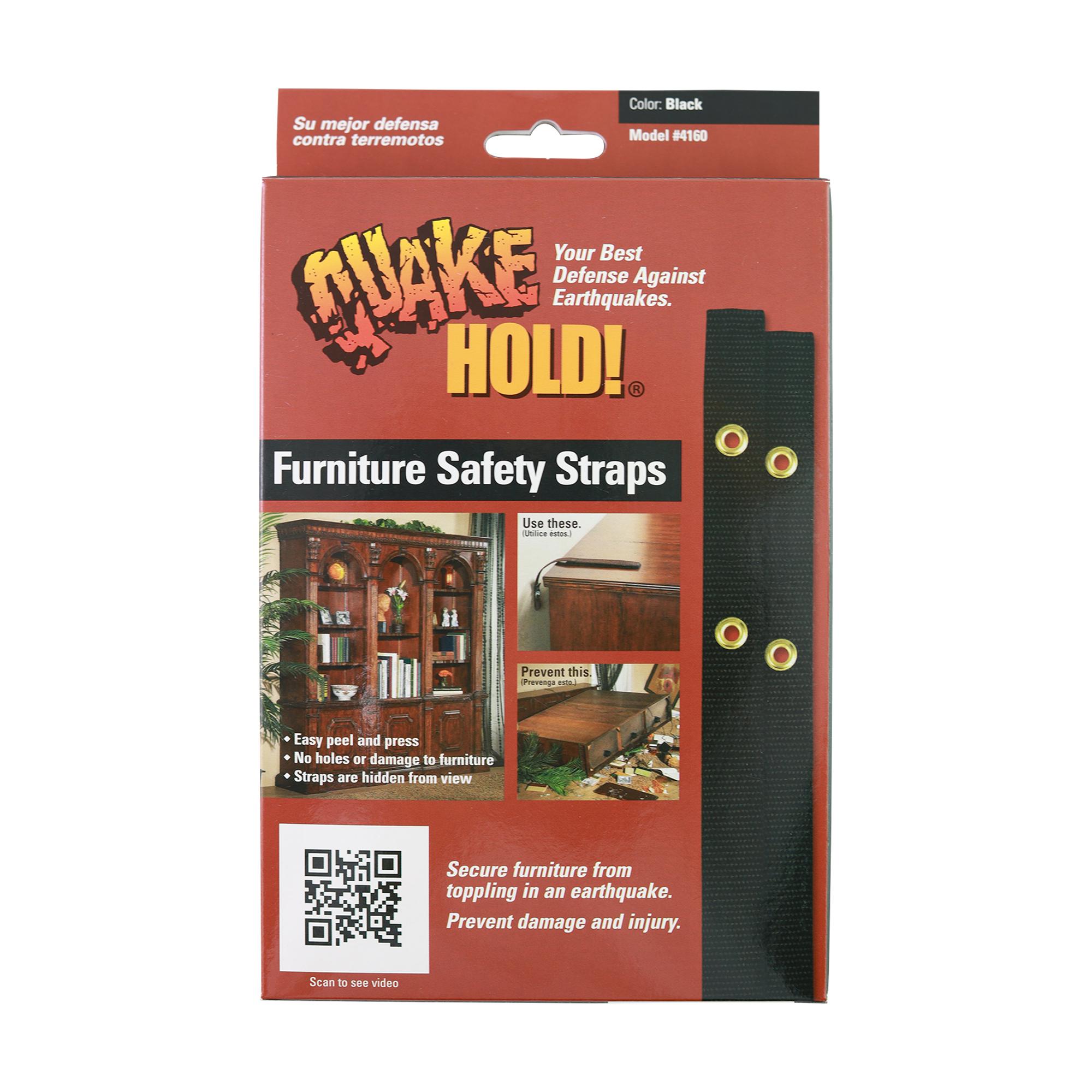 4508 QuakeHOLD! Big Screen and Appliance Strap – Full-Line of Emergency  Supplies Personal Custom-Designed Kits Long-term Shelf-life Food & Water –  Mayday Industries