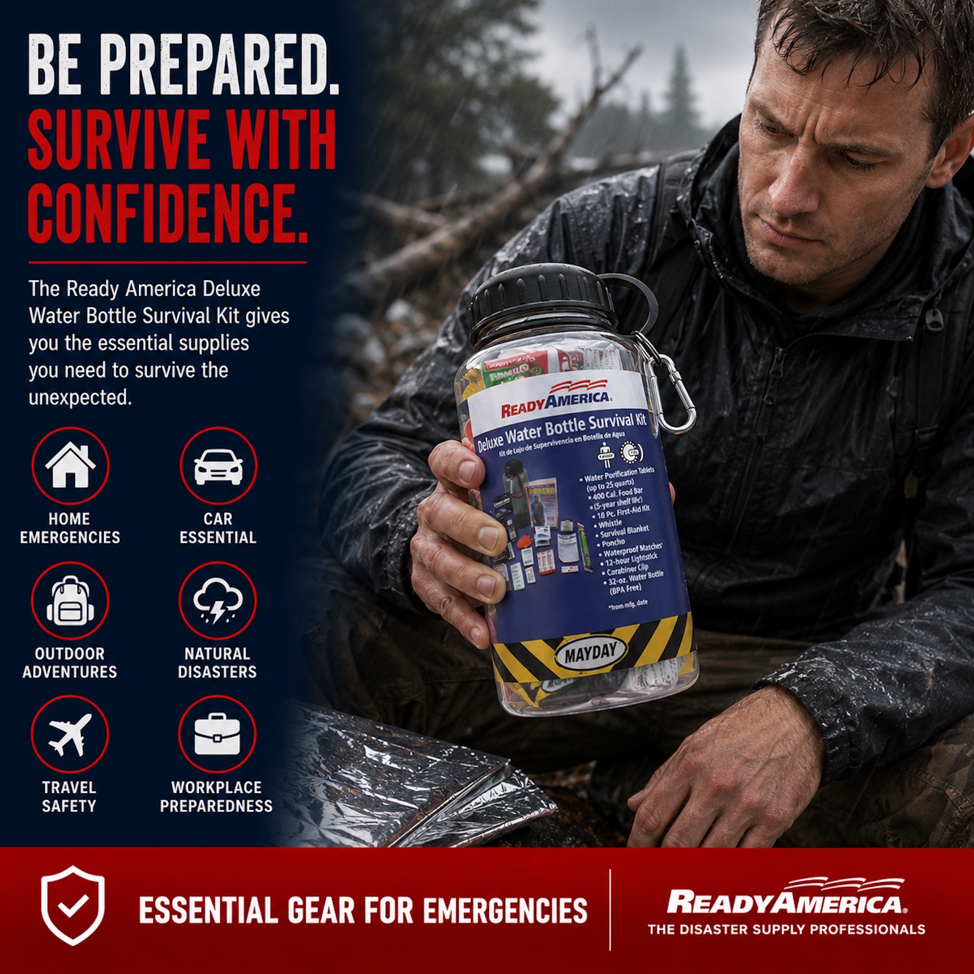 Water Bottle Survival Kit, Deluxe - Image 2