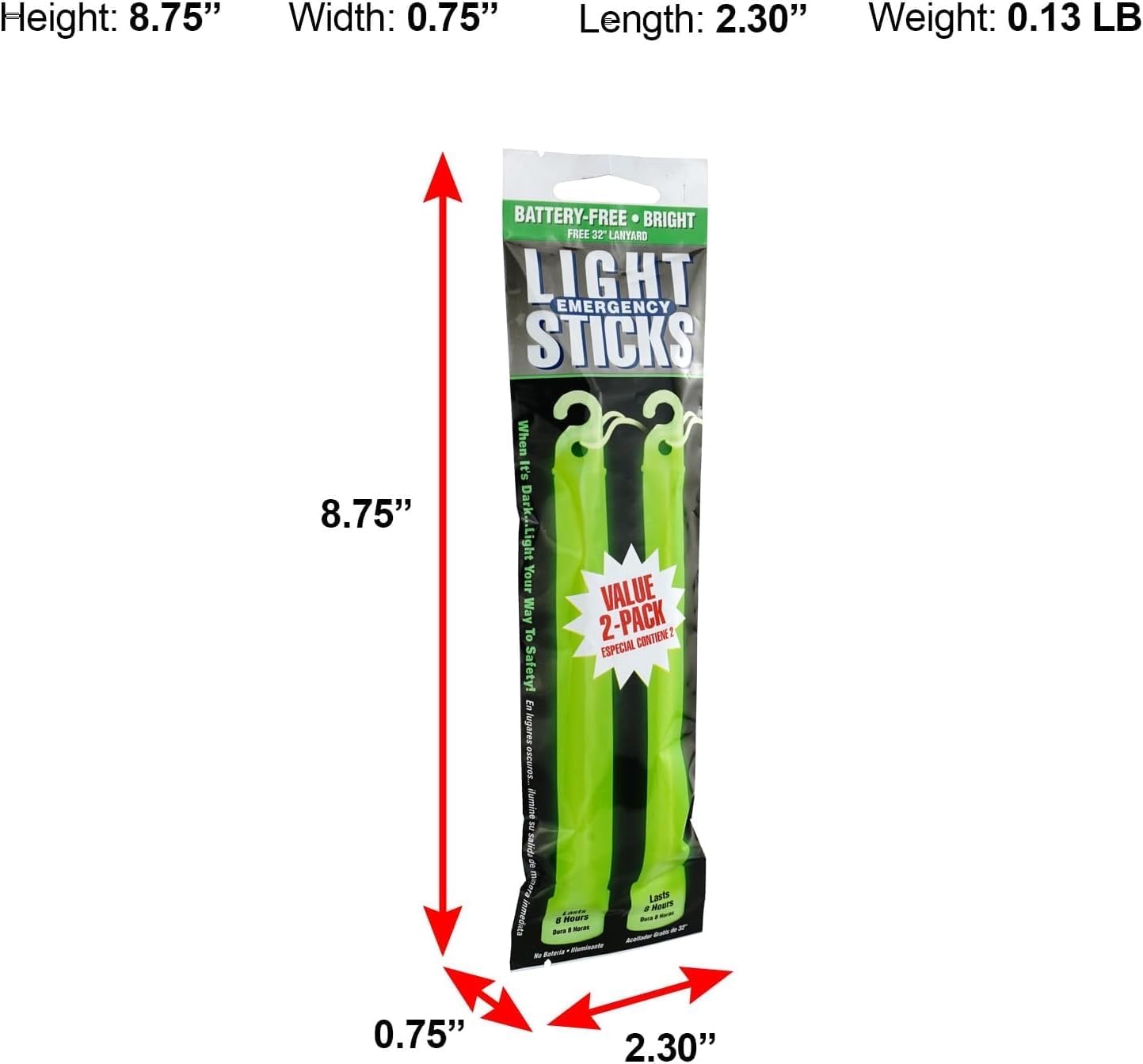 8 Hour Green Lightstick with Lanyard (2 Pack) - Image 6