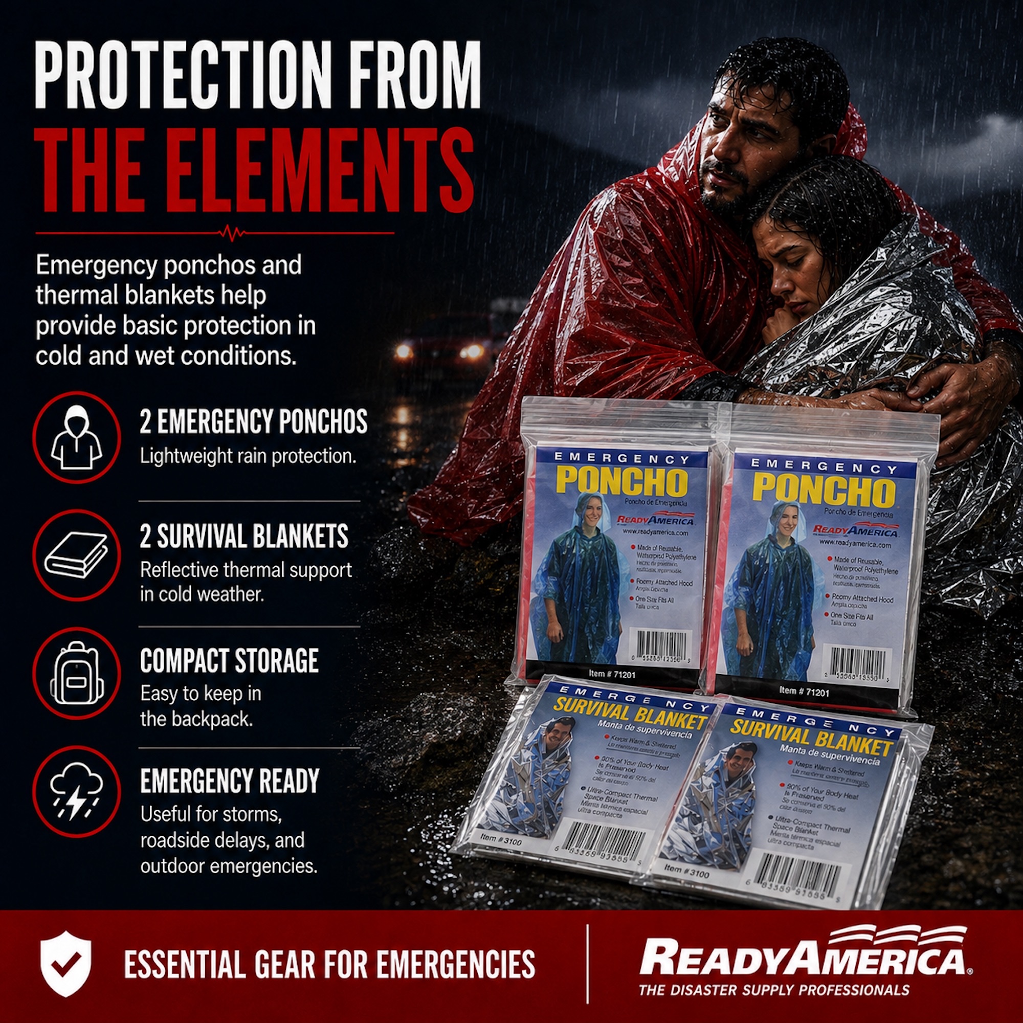 2 Person Fire/Blackout Emergency Kit (3 Day Backpack) - Image 2
