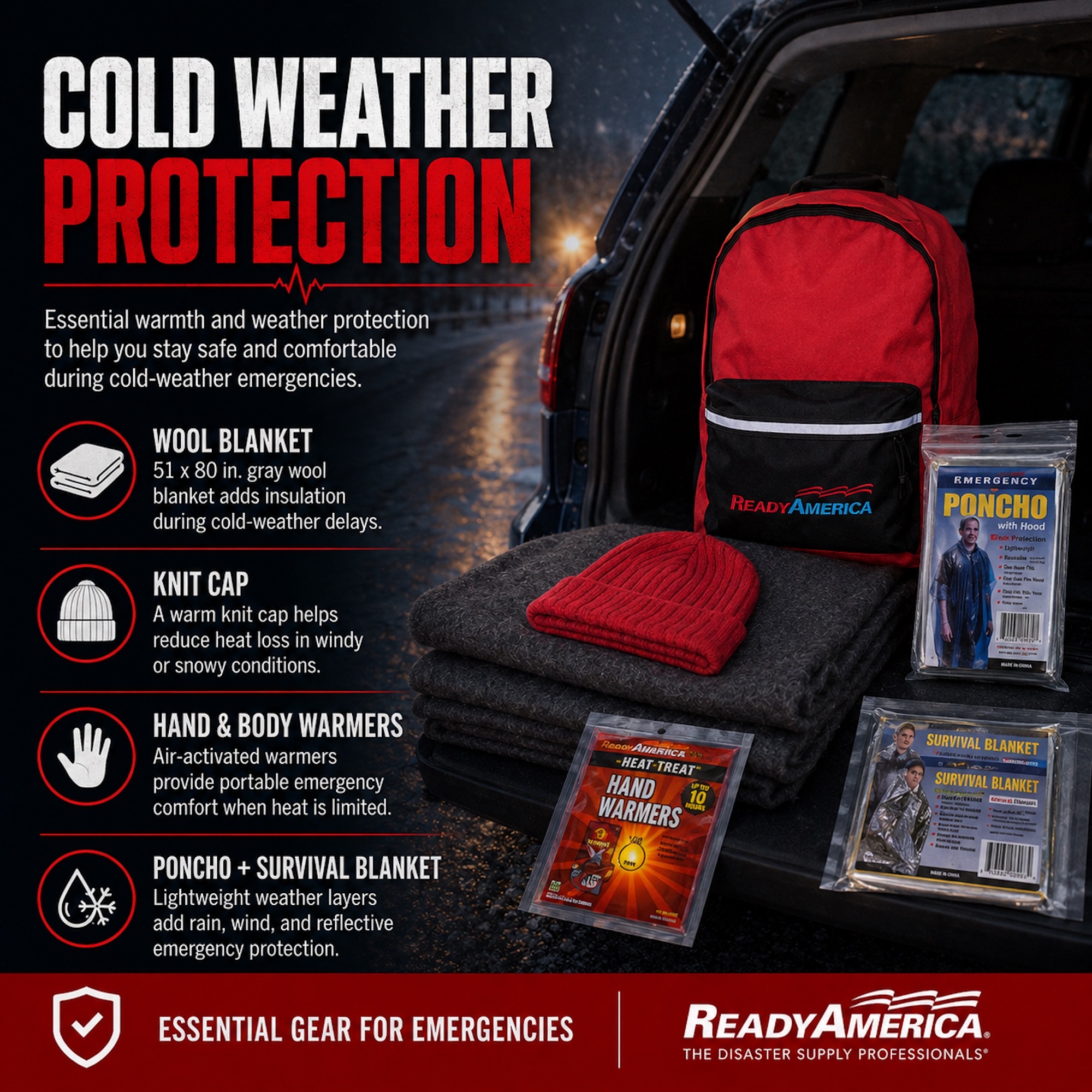 1 Person Cold Weather Survival Kit (3 Day Backpack) - Image 3