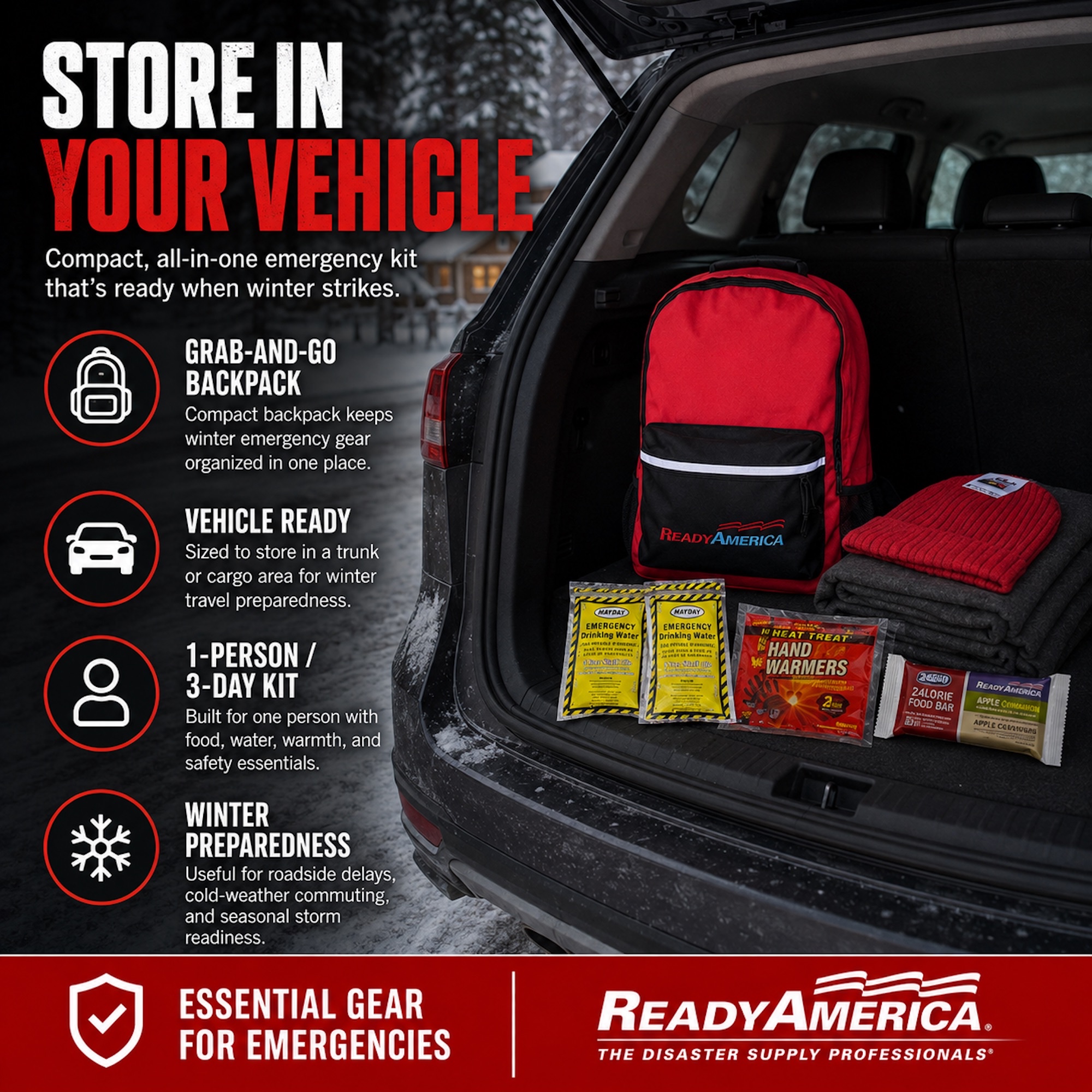 1 Person Cold Weather Survival Kit (3 Day Backpack) - Image 7