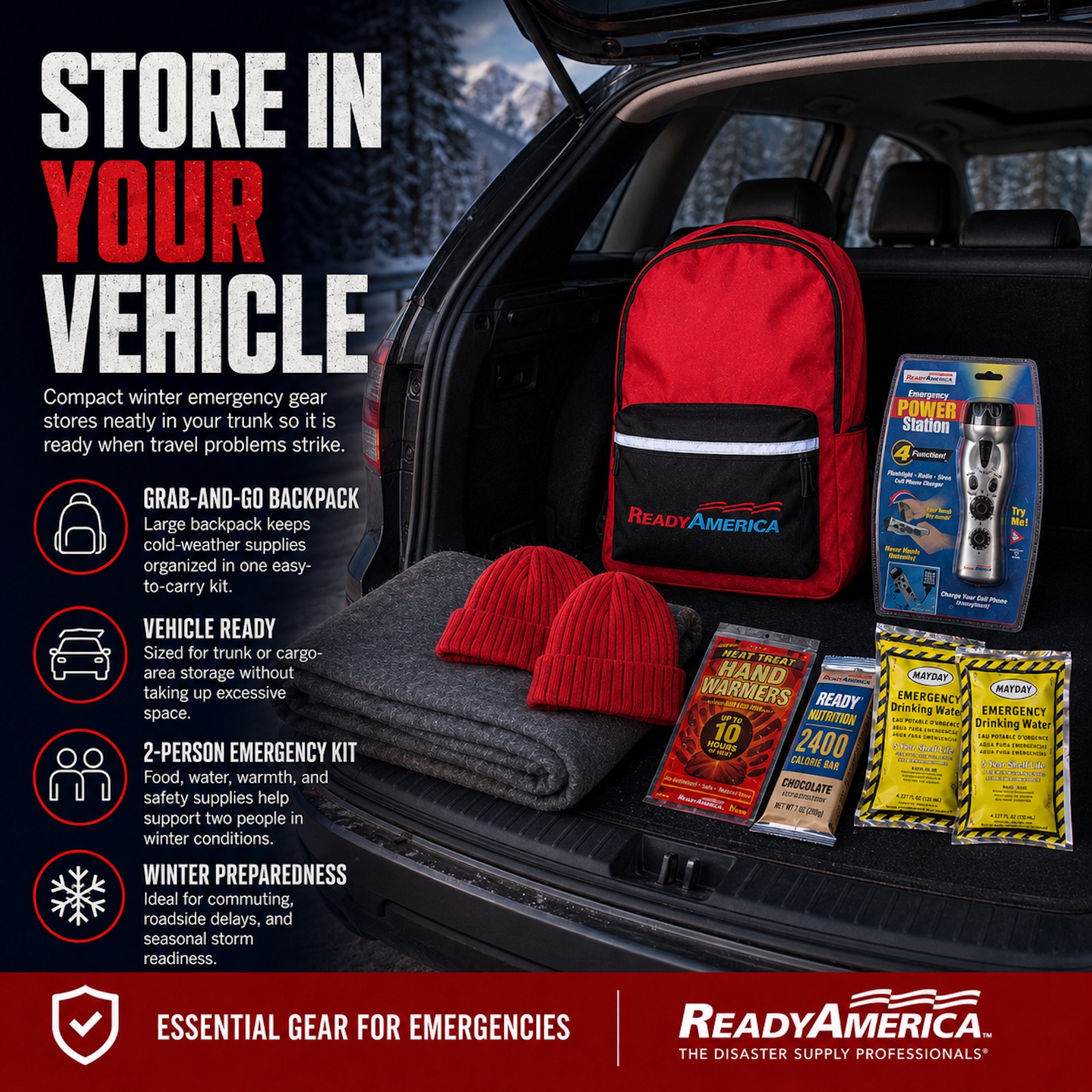 2 Person Cold Weather Survival Kit (3 Day Backpack) - Image 4