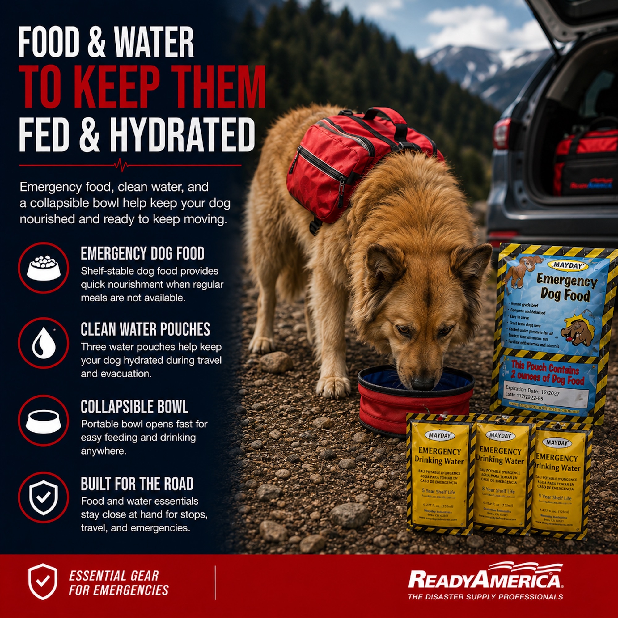 Large Dog Evacuation & Emergency Saddle Bag - Image 3