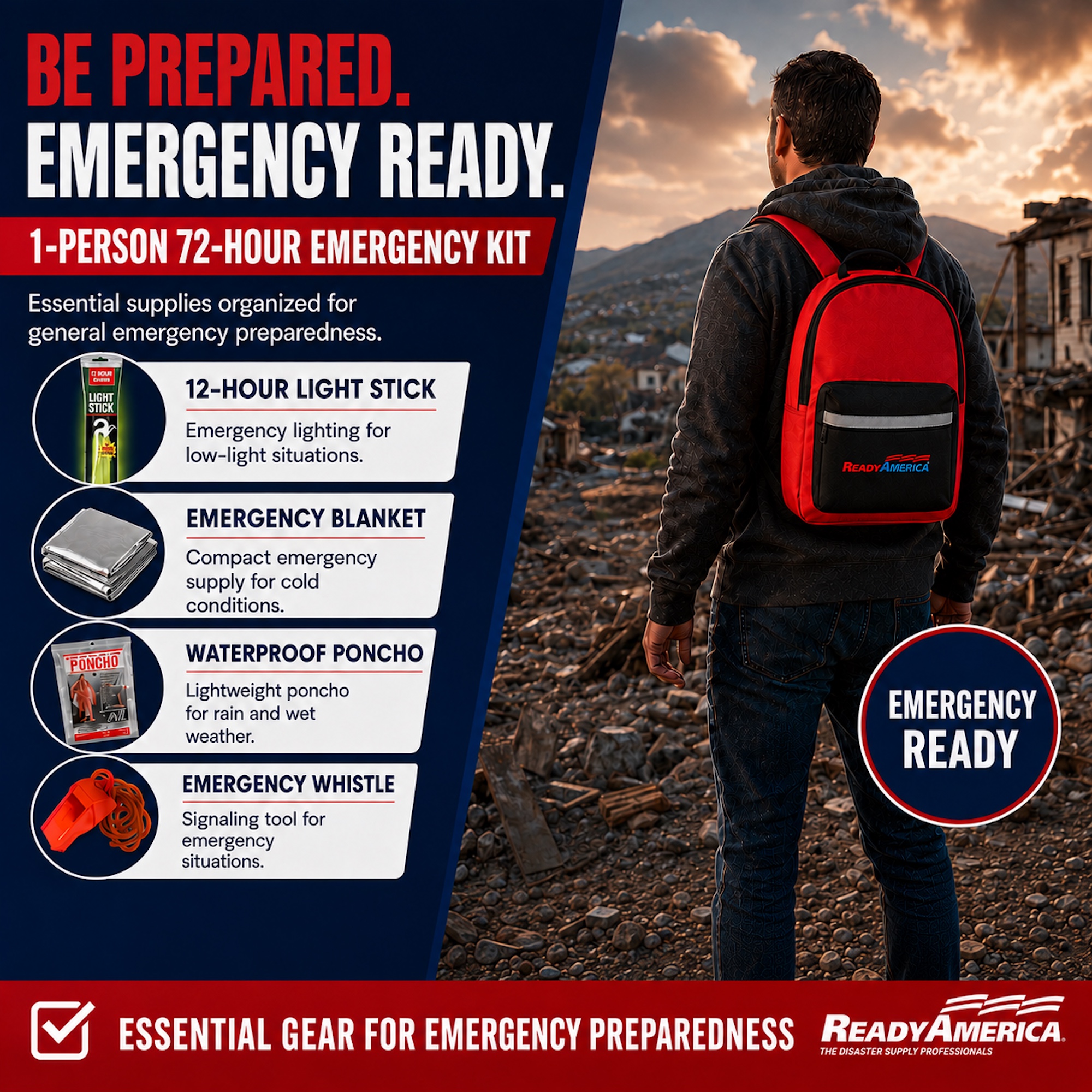 1 Person Emergency Kit (3 Day Backpack) - Image 6