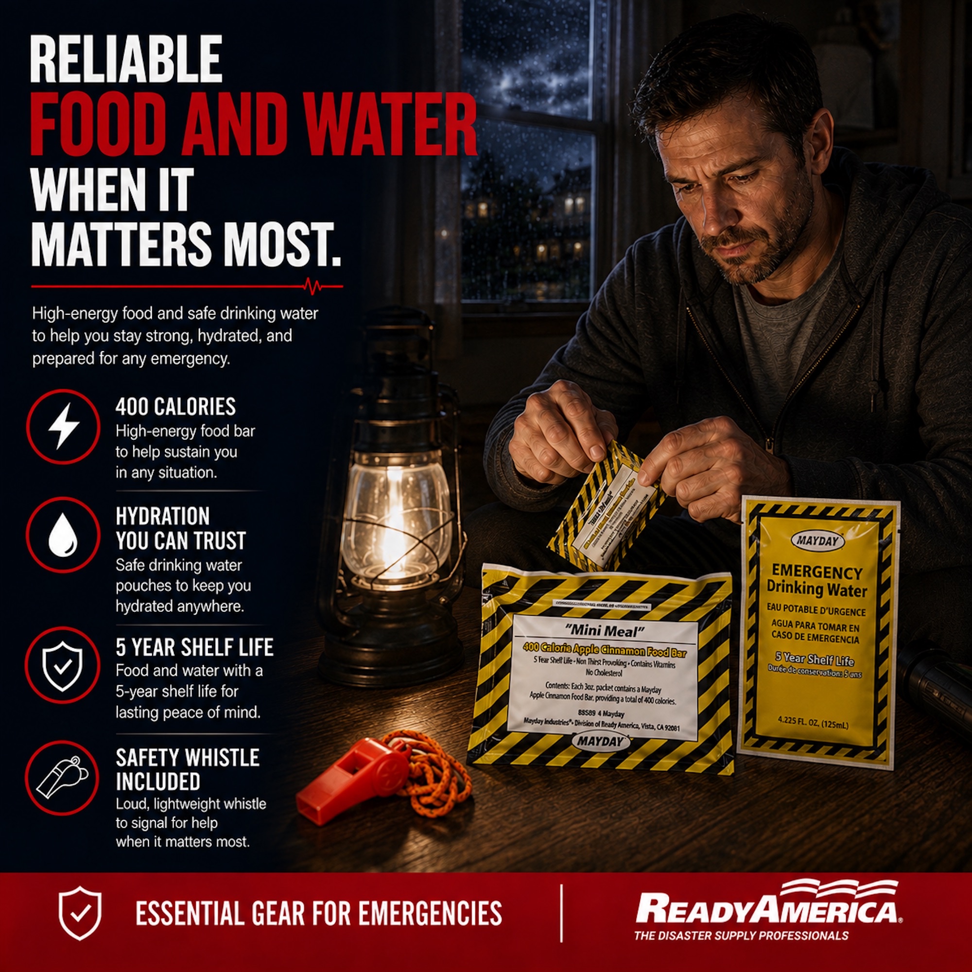 Emergency Survival Essentials 1 Person 1 Day Value Kit - Image 2