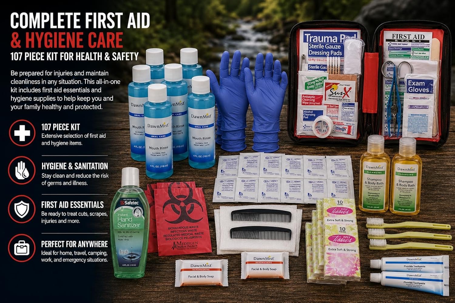4 Person Professional Emergency Kit (3 Day Backpack) 10 Year Shelf Life Food & Water - Image 4