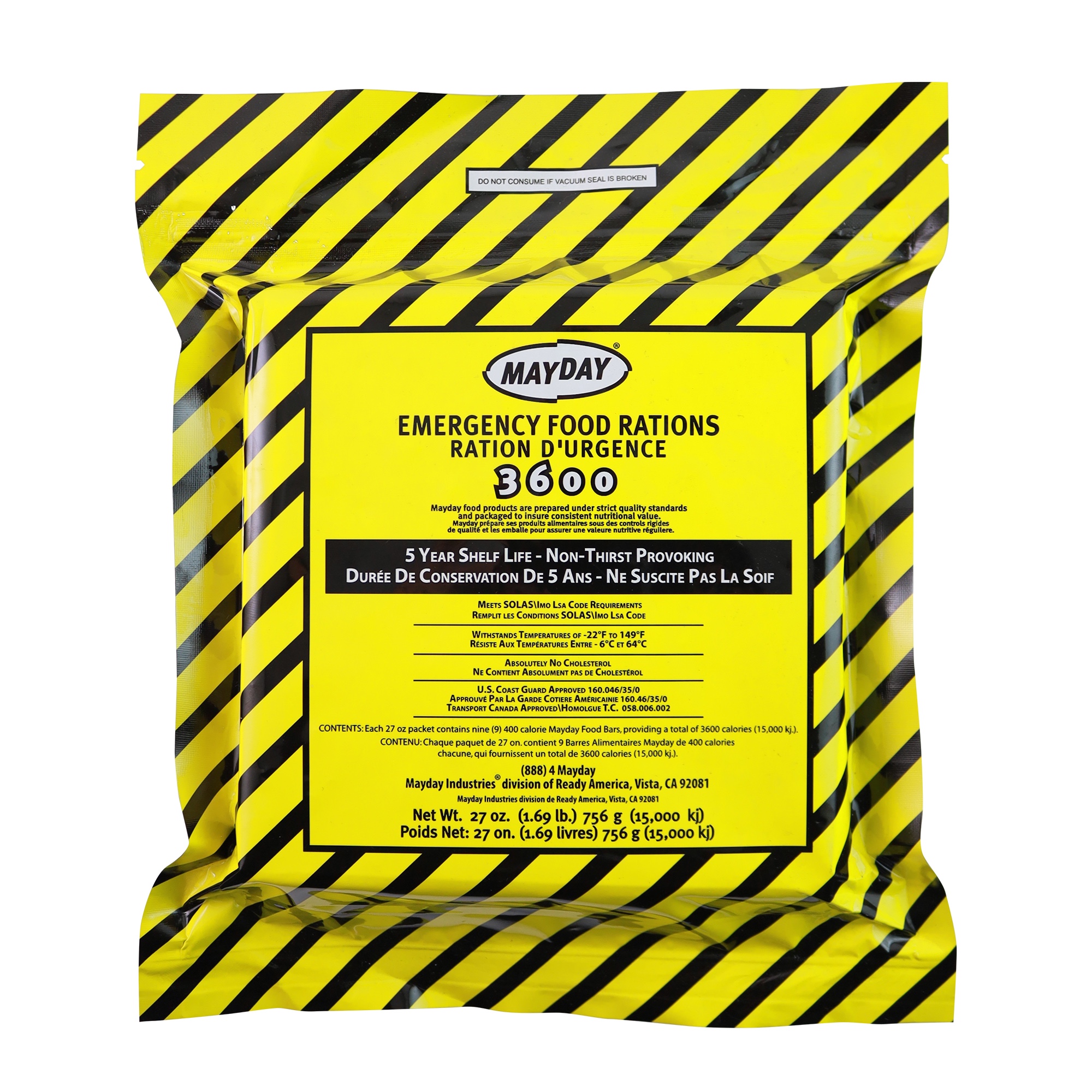 10 PACK - 3600 Calorie Mayday Food Bar - Image 4