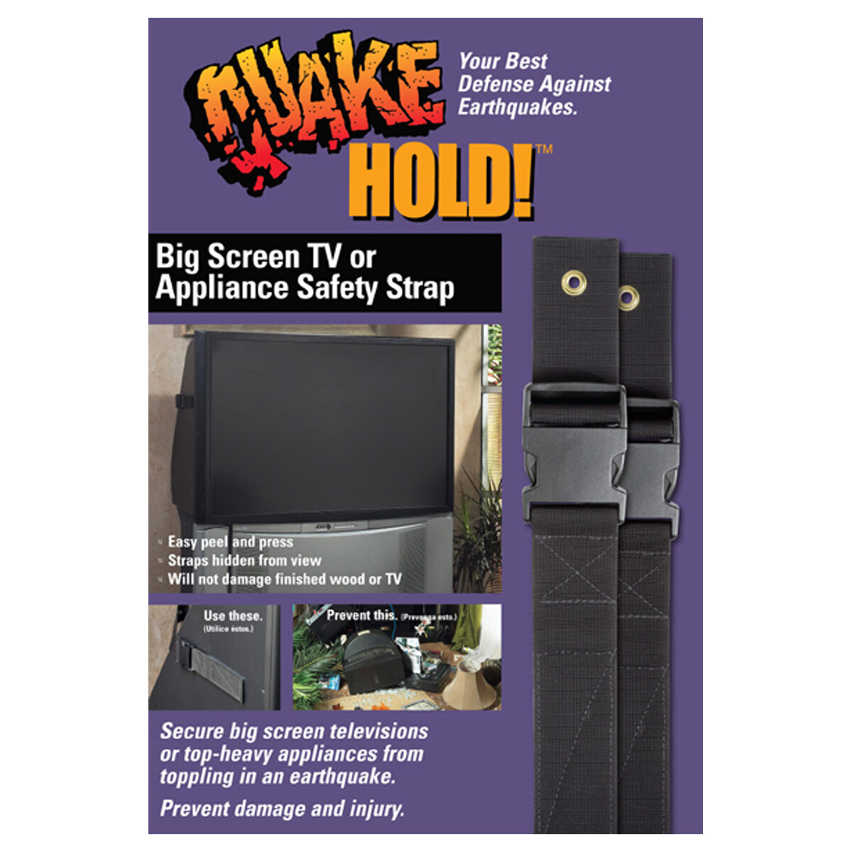 QuakeHOLD! Big Screen and Appliance Strap