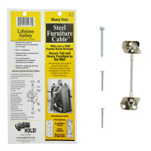 QuakeHOLD! Steel Furniture Cable - 4 in