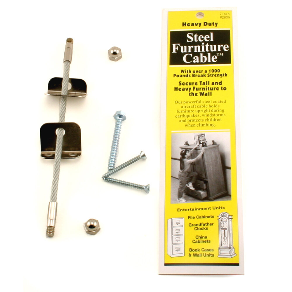 QuakeHOLD! Steel Furniture Cable - 7 in